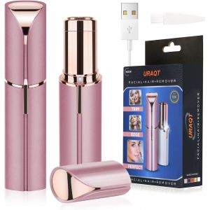 Epilateur Visage, Femme Stylo Rasoir Electrique, Tondeuse Femme Sourcil Sans Fil Rechargeable Pour L&egrave;vres Bikini Bras Avec Led,Rose - Neuf