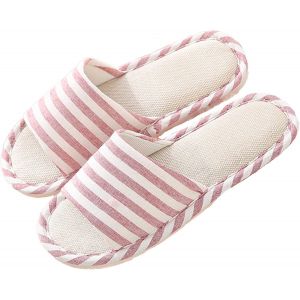 Kalanka-Femmes Et Hommes Confortables Pantoufles De Lin De Coton Occasionnels Utilisation À L'intérieur - Neuf