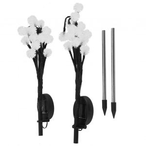 Hjlian Lot De 2 Guirlandes Lumineuses Solaires A 20 Led, Luminaire Decoratif D'exterieur En Forme De Pissenlit, Ideal Pour Un Jardin Ou Une Pelouse. Lumiere Chaude - Neuf