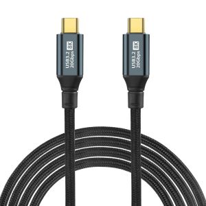 AYU-Cable USB C vers USB C 100 W - Cable USB C 3.2 Gen 2 - 20 Gbit/s - Transfert de donn¿¿es 20 V 5 A - Charge rapide pour OTG, 8K @ 60 Hz - Transmission vid¿¿o pour i/phone15, ordinateur portable, - Neuf