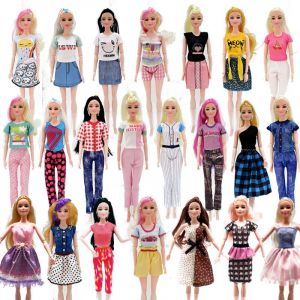 20 pièces de robe de poupée Barbie, costume décontracté, jupe tendance - Neuf