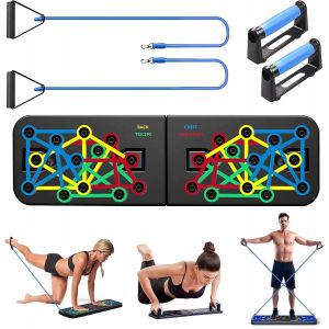 Planche Push-Up De Musculation Multifonction, Push Up Board Portable, Poignées Push-Up, Avec Bande De Résistance, Pour Le Fiteness À Domicile, Construire Des Muscles, Entraînement [Ela710070] - Neuf