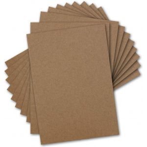 Lot De 100 Feuilles De Papier Kraft Din A4 Marron Naturel 21 X 29,7 Cm 280 G Papier Recycl&eacute; Vintage &Eacute;cologique Carton De Bricolage Cartes Environnementales - Neuf