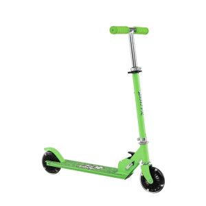 Trottinette Enfant Pliable 66 X 33 X 80 Cm Roues Clignotantes Guidon R&eacute;glable Design Moderne En Aluminium Vert Helloshop26 20_0018004 - Neuf