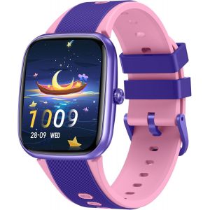 Montre Connect&eacute;e Enfant Fille Garcon:Smart Watch Avec Appel Bluetooth Fitnesstracker Activit&eacute; Bracelet Intelligent Avec Podometre Moniteur Sommeil R&eacute;veil Au Poignet Smartwatch Compatible Android Ios - Neuf
