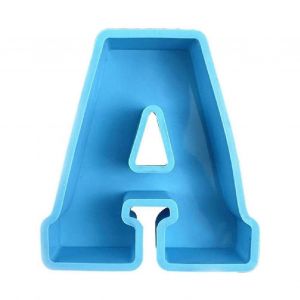 1pcs Alphabet Moule Grande Taille Pas Facile &Agrave; Casser Lettre De Silicone A &Agrave; Z 3d D&eacute;coration De Moule Pour La D&eacute;coration De F&ecirc;te-Taille: A - Neuf