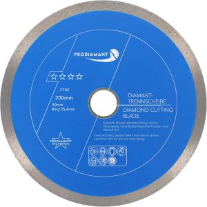 Disque Diamanté Professionnel 200 mm Carrelage Grès Cérame Pierre Naturelle Découpe Précise F702 ProRim Pas Éclats - Neuf