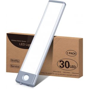 Reglette Led Cuisine Sans Fil, 1000Mah Rechargeable Lampe De Placard Avec Détecteur De Mouvement,Éclairage À Led Étude De Cuisine Veilleuse Miroir Tableau Armoire - 2 Pack - Neuf