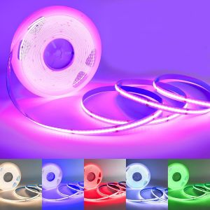Chenquansarl-10m Cob Wifi Ruban Led Sans Alimentation Électrique,Led Chambre Rgbw+Blanc Chaud 672led/M Dc24v, Led Ruban Bande Led Multicolore Sans Alimentation Électrique Led Bande - Neuf