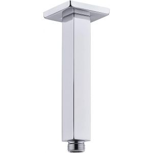 Bras de Douche,Bras de Douche Mural 20 cm Rallonge Douche Carr&eacute; en Acier Inoxydable A2 V2A D'extension pour Tete De Douche Pluie,Finition Chrom&eacute;e Polie - Neuf