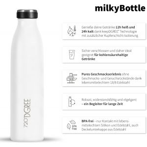 Gourde Acier Inoxydable Milkybottle &iquest; 350ml, Vert | Bouteille Isotherme D'eau | Rev&ecirc;tement Durable Parfaite Pour Enfants, Sport, L'ecole | Isol&eacute;e Qualit&eacute; Sup&eacute;rieure - Neuf