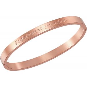 Eryi-Bracelets Fin En Acier Inoxydable Message Bracelet Pour Femme D`Inspiration D'amitié En Or Rose Bracelet Jonc Pour Meilleur AmiU2026 - Neuf