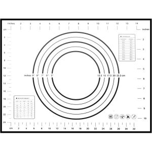 AYUHR-ENERGY 01-1 Tapis Patisserie Anti Adhesif Taille 30 x 40 cm, Tapis Silicone Patisserie avec Mesures Graduées, Tapis de Cuisson Siliconé jusqu'à 230°C Mesure pour Macaron, Biscuit, Pate (NOIR) - Neuf