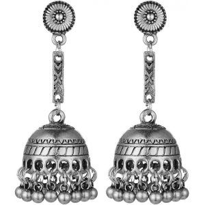Kal-Boucles D'oreilles Boh&egrave;mes Jhumka Jhumki Pour Femmes Et Filles Pompon Traditionnel Boule De Perles Boucles D'oreilles Pendantes Ethniques Indiennes Bijoux Bollywood Oxyd&eacute;s Cadeaux De Mariage - Neuf
