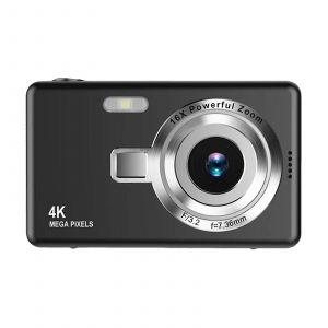 4K HD 1080P Appareil photo Num&eacute;rique 96MP Autofocus Vlogging Cam&eacute;ra 16X Zoom Cam&eacute;scope Vid&eacute;o 2.4 Pouces IPS &Eacute;cran Noir - Neuf