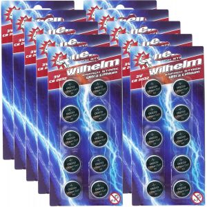 Lot de 100 piles boutons au lithium CR2032 3 V dans blister - Neuf