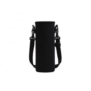 Porte-bouteille S, sac fourre-tout en néoprène noir 500 ml avec bandoulière réglable, portable et isotherme, idéal pour les bouteilles en acier inoxydable et en plastique - Neuf