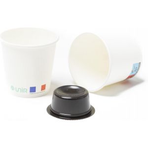 Kal-100 Pcs Gobelets Jetables En Papier/Carton 7oz - 200ml Gobelet Pour Café - Thé - Boissons Chaudes Et Froides - Eau - Fabriqués En France (Blanc) - Neuf