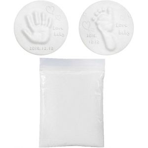 KALANKA-Kit Empreinte Pieds Et Mains BéBé, Kit De Moulage à La Main Couleurs Argile Molle Duveteuse Mousse Fournitures Jouets pour Enfants TrèS Doux - Neuf