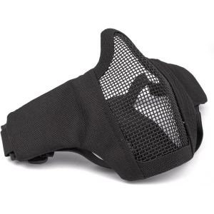 Kalanka-Masque Facial Tactile Pliable Masque Extérieur Masque Protecteur Masque Respirant Pour Airsoft Paintball Cs Avec Sangle Réglable - Neuf