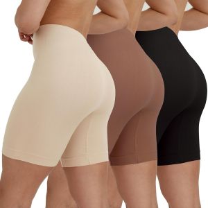 Slep-Shorty Femme Sous Jupe Douce Legging Court Sans Couture Boxer Short Sécurité Lot De 3 - Neuf