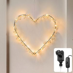 Kal-Cozyhome Guirlande Lumineuse Intérieur Coeur - 20 Led Blanc Chaud Guirlande Led Fenetre I Avec Fiche I Guirlande Lumineuse Chambre I Guirlandes Lumineuses Interieur I Fairy Lights Decoration Girl - Neuf