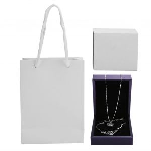 Coffret De Bijoux Pour Femme, Coffret Cadeau, Bracelet, Collier, Sac, Cadeau De Saint-Valentin, Blanc - Neuf
