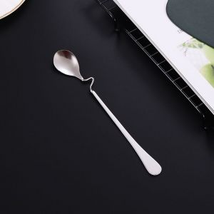 Pièces Cuillères À Confiture, Longues Cuillères À Tasses Droites Suspendues, Cuillères À Café Pliantes En Acier Inoxydable, Cuillère À Miel Suspendue Avec Poignées Incurvées - Neuf