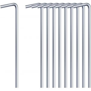 Yemaesre-Lot De 10 Piquets De Tente En Métal Robuste De 22,9 Cm Pour Tente De Camping, Piquets De Tente En Acier Pour Bâche De Football, Chapiteaux, Randonnée, Voyage, Plage Et Plein Air - Neuf