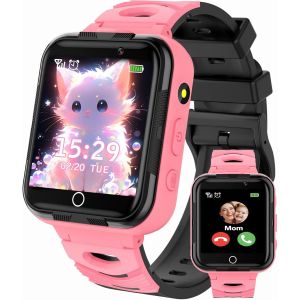 Montre Connect&eacute;e Enfants Avec Appel, Sos, 24 Jeuxs, R&eacute;veil, Appareils Photo, Musique, Calculatrice, Montre Enfant Convient Pour Les 3-12 Ans Gar&ccedil;ons Et Filles - Neuf