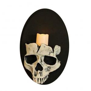 Hjlian Bougeoir Mural En Forme De Squelette D'horreur Pour Decoration De Fete D'halloween - Neuf