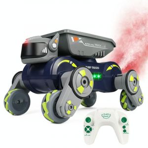 Voiture Télécommandée Stunt Robot Chien Lumières Musique Spray Enfants YONIS - Neuf