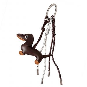 Porte-cl¿¿s en cuir, teckel, chiot, chien, breloque pour sac, corde tress¿¿e, porte-cl¿¿s, sac ¿¿ dos, sac ¿¿ main, breloque, accessoire d¿¿coratif, porte-cl¿¿s - Neuf