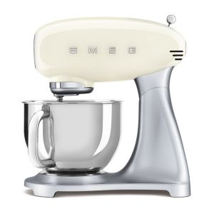 Smeg - Robot p&acirc;tissier multifonctions 4.8l 800w cr&egrave;me SMF04CREU - Neuf