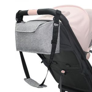 Organisateur De Poussette Pour B&eacute;b&eacute;, Sac D'accessoires De Poussette, Grand Espace Pour Toutes Les Poussettes, Gris - Neuf