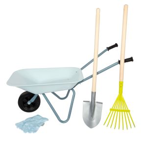 Kit d'outils de jardinage avec brouette - Neuf