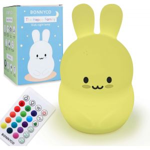 Veilleuse Enfant Avec Télécommande, Contrôle Tactile 16 Couleurs Lapin Veilleuse Bébé Avec Minuterie | Lampe Enfant Led Sans Bpa | Lampe De Chevet Fille Rechargeable, Cadeau Bebe Fille - Neuf