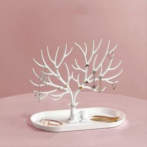 Ventes Promotionnelles Bijoux Pr&eacute;sentoir Stand Holder Boucle D'oreille Collier Bracelets Montres Bijoux Rangement Organisateur Forme Arbre Tour Rack Plateau Pour Bagues Wom - Neuf