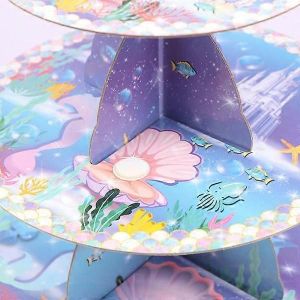 Stand De G&acirc;teau D'anniversaire De Sir&egrave;ne F&ecirc;te De Sir&egrave;ne Pour Baby Shower Bleu - Neuf