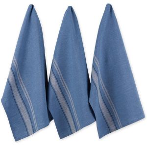 Eryi-Lot De 3 Torchons Surdimensionnés En Coton À Rayures Françaises, 50,8 X 76,2 Cm, Monogrammables De La Ferme De Campagne ¿ Torchons À Farine ¿ Bleu Chambray - Neuf
