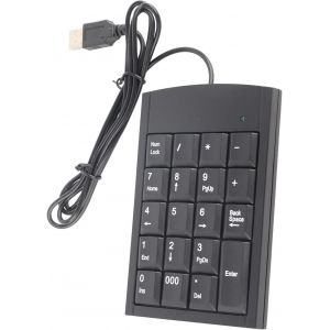 Mini Clavier Num&eacute;rique Filaire Usb, Clavier D'Ordinateur Portable Ultra-Fin &Agrave; 19 Touches Pour Pc Et Ordinateurs Portables, Petiavier De Haute Qualit&eacute;, Noir, Compatible Avec - Neuf