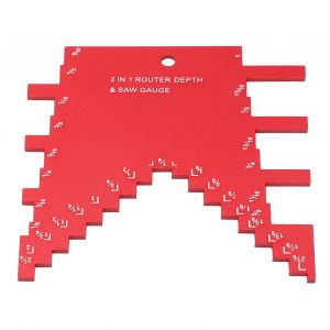 XYONG Jauge de profondeur etagee 2 en 1, alliage d'aluminium, marquage laser precis pour table de toupie, scie, rouge - Neuf