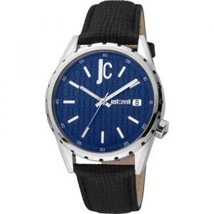 Montre - Just Cavalli - Jc1g217l0025 - Quartz - Acier Inoxydable - Cuir Noir - 42 Mm - Neuf