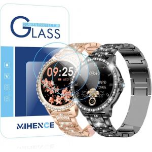 [3 Pack] 9h Tempered Glass Screen Protector For Lige/Dekefit I58 1.32 Inch Smartwatch Anti-Scratch - Neuf