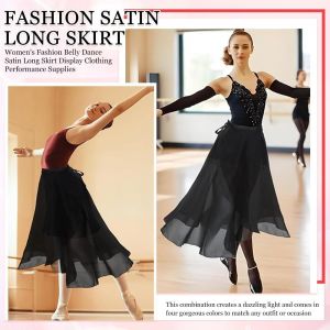 Asfasfq-Jupe De Danse Mousseline Jupe Ceinture Élastique, Jupon De Fond Sous Robe Longue Femme Taille Elastique, Danse Vêtements De Bal Pour Femme Danseur Professionnel Robe Longue En Jupes De Mousse - Neuf