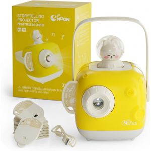 Projecteur D'histoire Pour Enfants De 3 &Agrave; 5 Ans, Machine &Agrave; Bruit Blanc Avec Veilleuse Pour Gar&ccedil;ons Et Filles De 4, 5, 6 Ans, Jouet Sonore &iquest; Jaune - Neuf