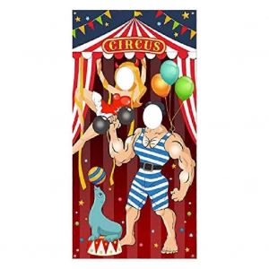 D&eacute;coration De F&ecirc;te De Cirque De Carnaval,Banni&egrave;re De Porte Photo De Carnaval,Accessoires De Toile De Fond,Banni&egrave;re De Porte Photo En Tissu - Neuf