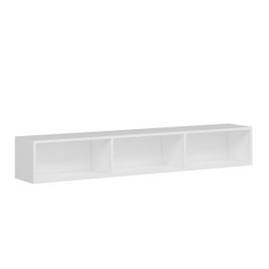 Meuble TV suspendu en bois "Rigel" - 180 x 32 x 30 cm - Blanc - Neuf