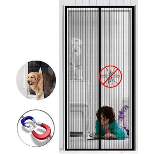 Moustiquaire magnétique 100 x 210 cm - Fermeture automatique - Pour balcon, salon, terrasse, montage adhésif sans perçage - Neuf