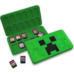 Bo&icirc;tier de Rangement pour Cartes Switch-&Eacute;tui Silicone &Eacute;tanche avec 24 Emplacements Jeux + 24 Slots TF,Fermeture S&eacute;curis&eacute;e,Compact et L&eacute;ger,Organisateur de Voyage pour Accessoires de Jeu (24E) - Neuf